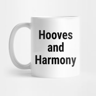 Hooves and Harmony Black Mug